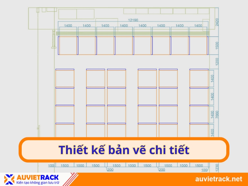 Thiết kế bản vẽ sau khi khảo sát kho 